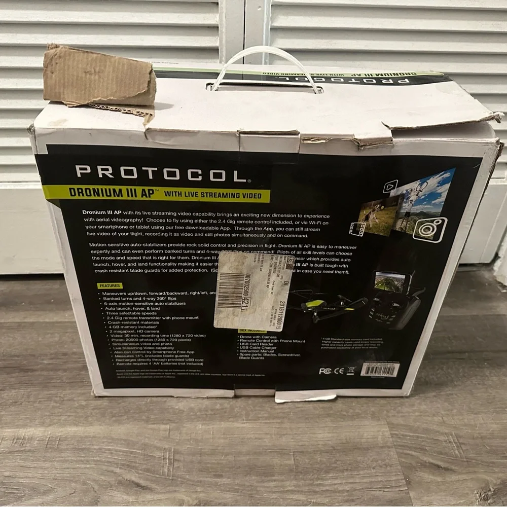 Protocol Dronium III AP Wi-Fi Drone LiveStream Aerial Video Remote Control Cam